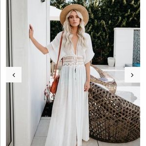 VICI HEMINGWAY DUSTER KIMONO - WHITE